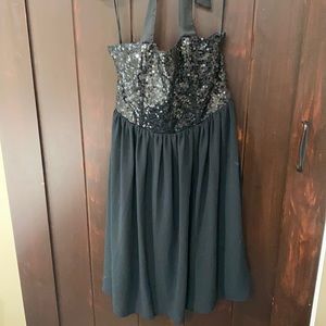 Target - Limited Edition- Black with sequins halter top dress